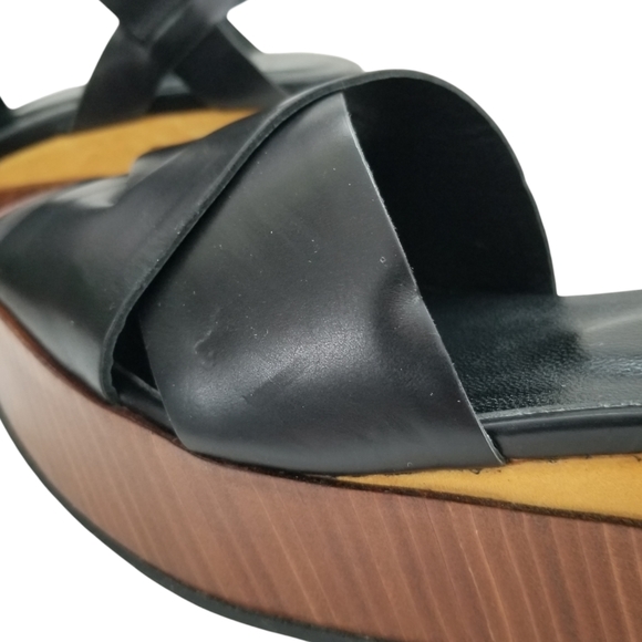 Paul Smith Black Platform Sandals Cross Over Slingback Open Toe Sandals 6.5 - Picture 15 of 15